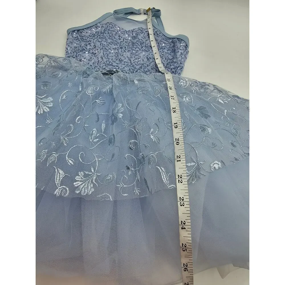 Weissman Dancewear Girls Blue Size MC 10/12 Dance Costume/Fairy Dress Up/Photos